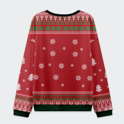 Funny Frog Lights-Everything Is Fine Christmas Ugly Sweatshirt