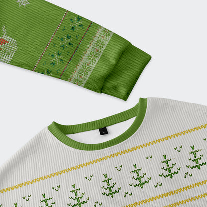 Penguin: Overstimulated but Festive Christmas Ugly Sweatshirt