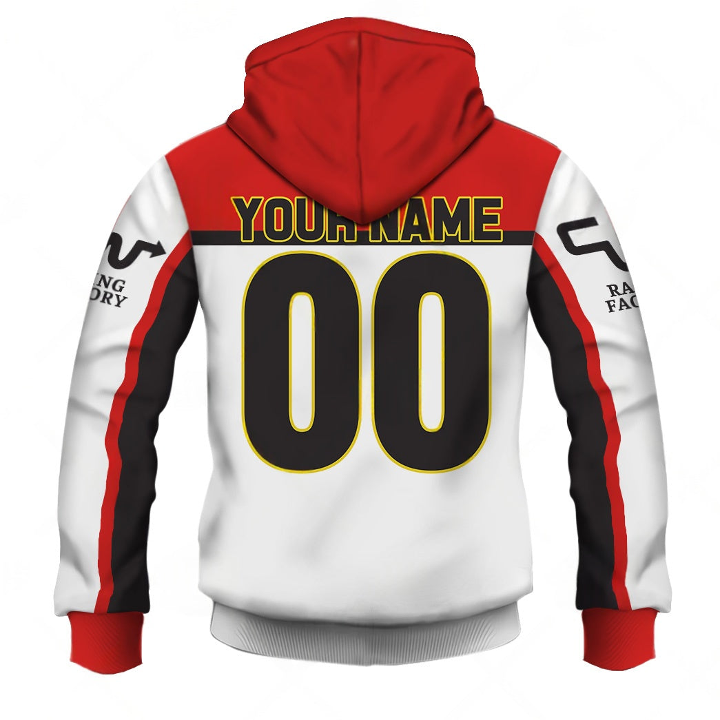 Personalize BMX CW Racing Factory Vintage Retro White Jersey