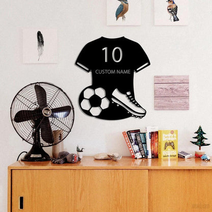 Personalized Name and Number Football Jersey Sign