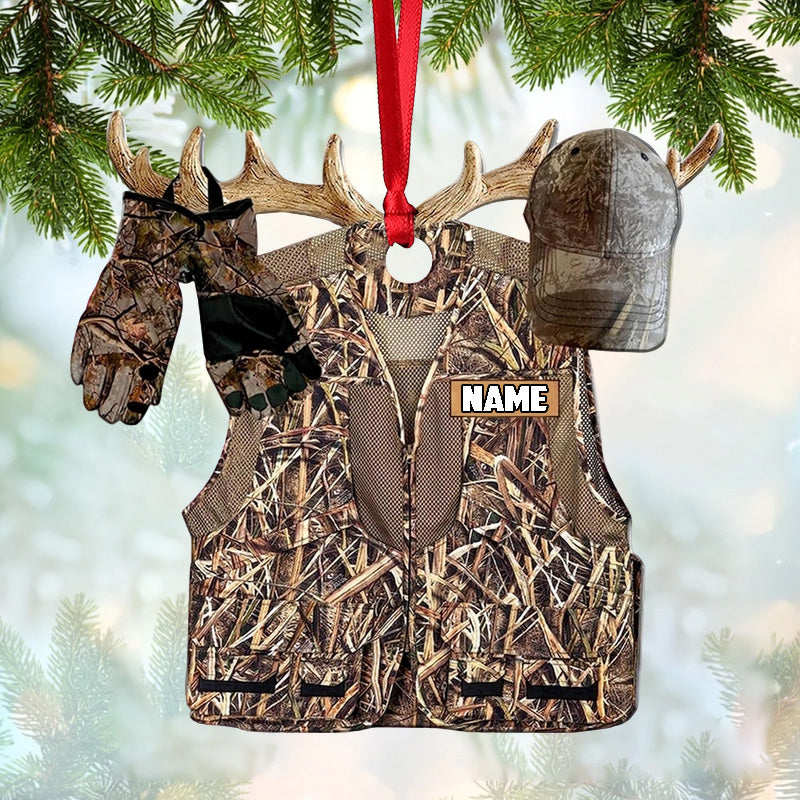 Personalized Gifts For Hunting Lovers Christmas Ornament Hunting Camouflage Clothing 2 (5 Colors)