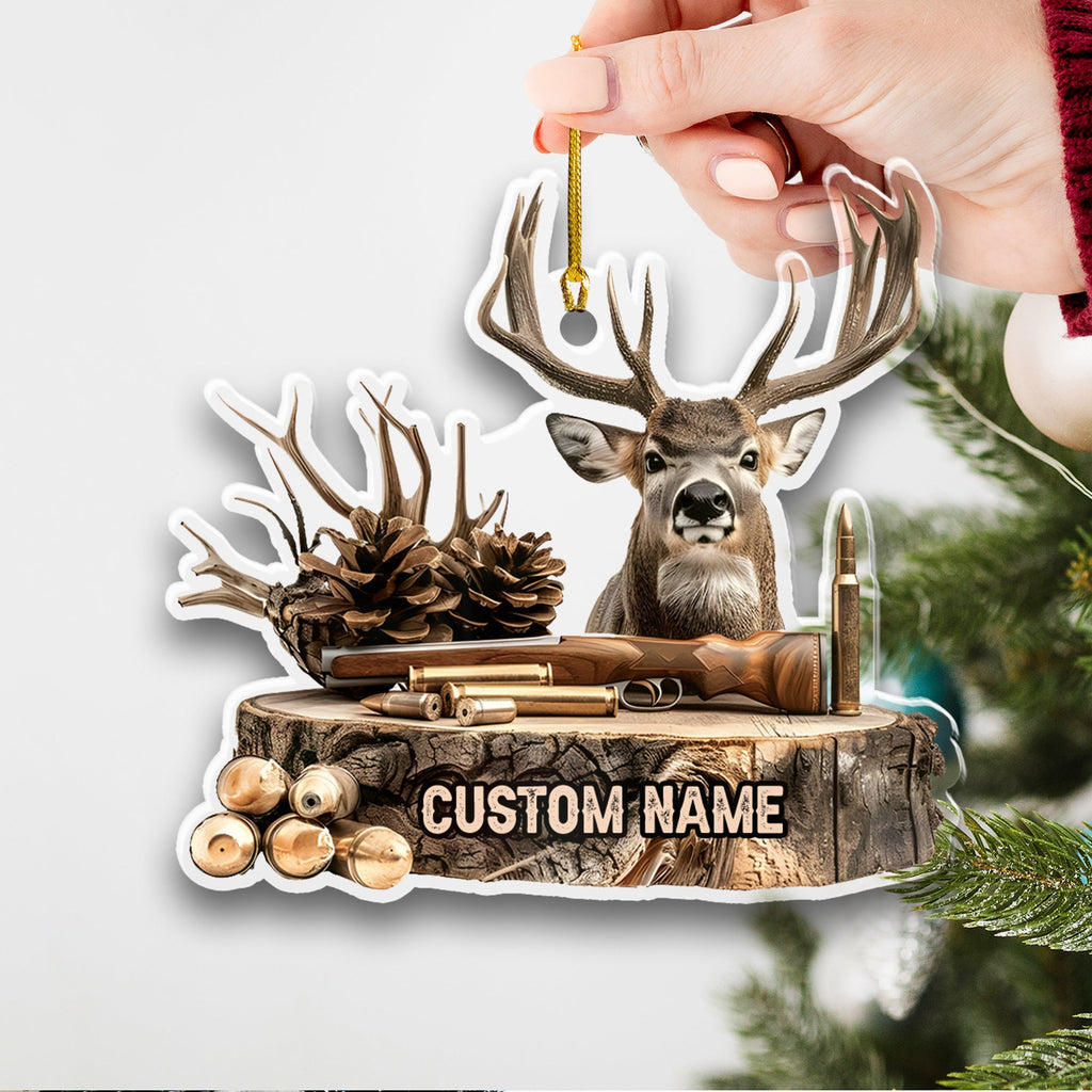Personalized Deer Hunting OrnamentUnique Christmas Gift for Hunters & Outdoorsmen
