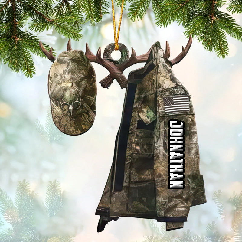 Personalized Gifts For Hunting Lovers Christmas Ornament Hunting Camouflage Clothing (5 Colors)