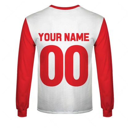 Personalize Powerlite Racing BMX Old School Classic Vintage Retro Red Jersey