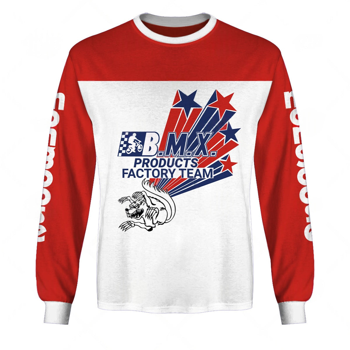 Personalized Mongoose Racing Team BMX Oldschool Vintage Retro 70s/80s Red White Jersey