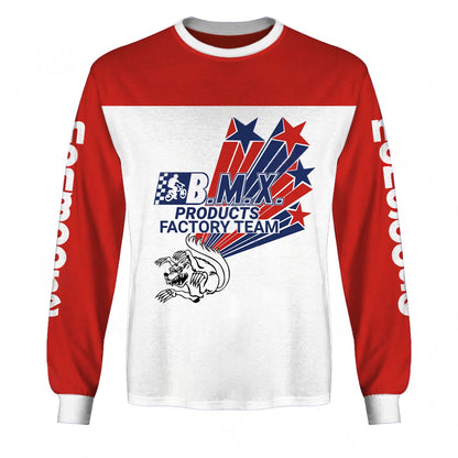 Personalized Mongoose Racing Team BMX Oldschool Vintage Retro 70s/80s Red White Jersey