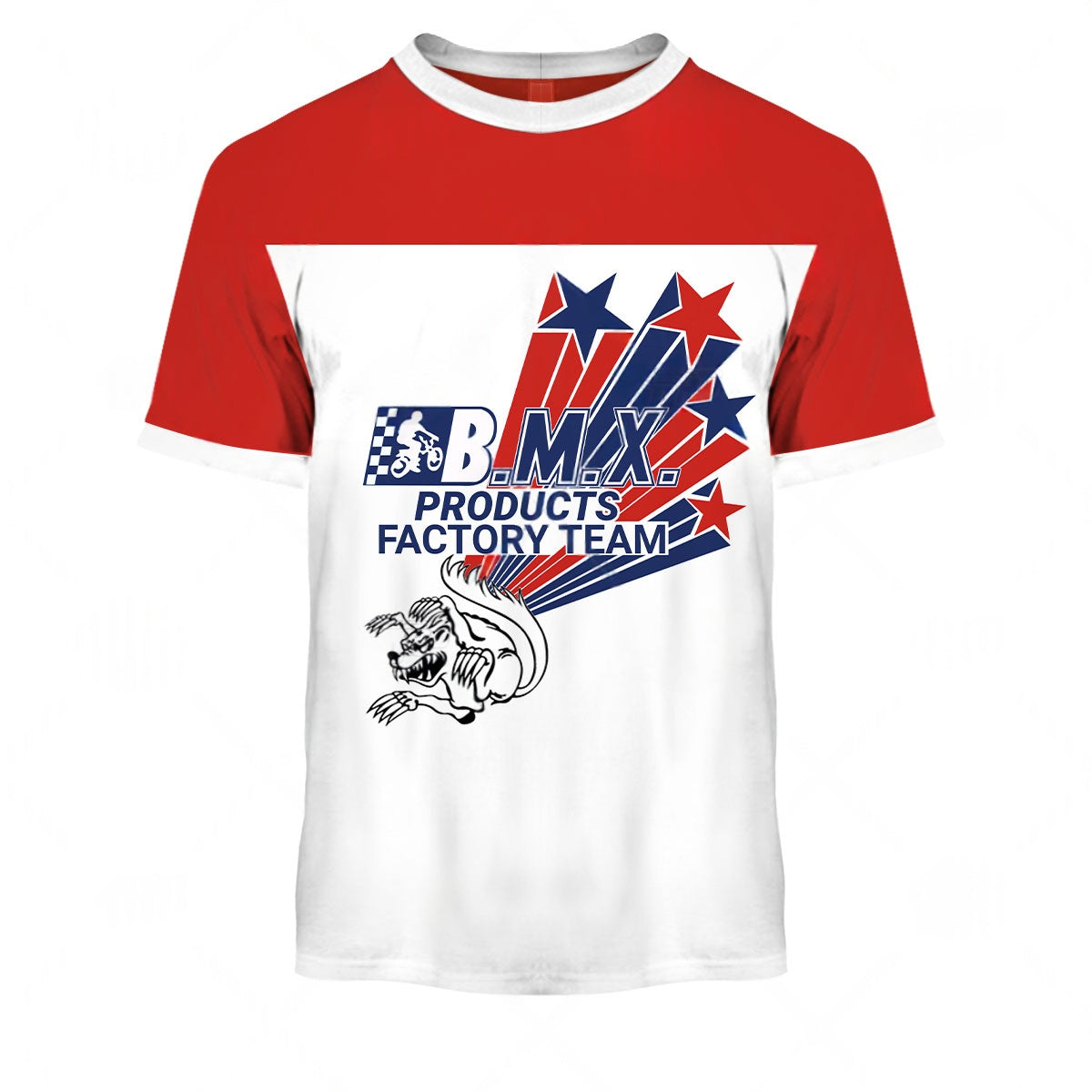 Personalized Mongoose Racing Team BMX Oldschool Vintage Retro 70s/80s Red White Jersey