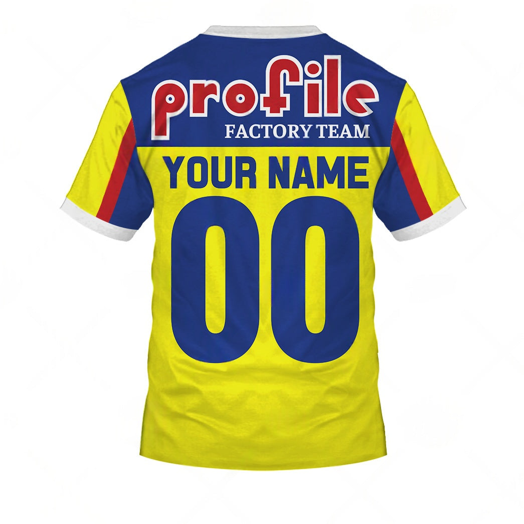 Personalize BMX Profile Racing Factory Team Classic Vintage Retro White Jersey