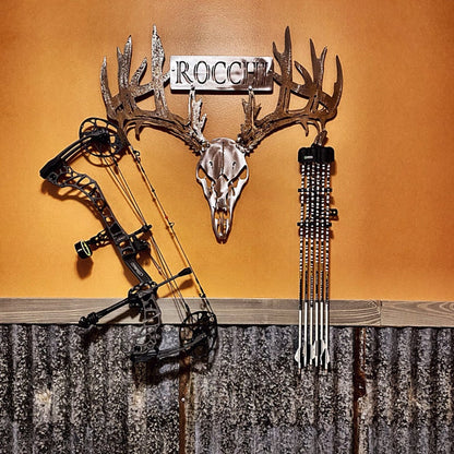 Personalized Metal Deer Skull Rack
