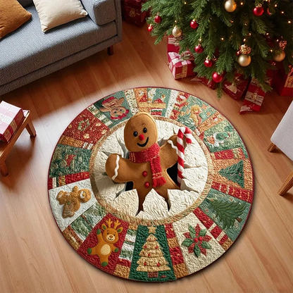 Gingerbread Breakthrough Candy-Cane Rug