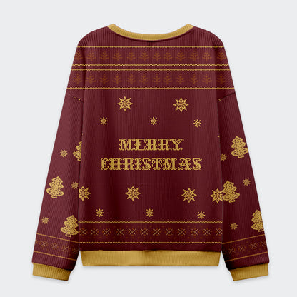 Penguin Overstimulated but Festive Christmas Ugly Sweatshirt