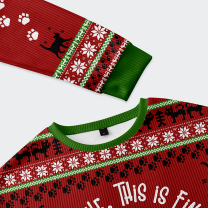 Cat Everything is fine Ugly Sweatshirt