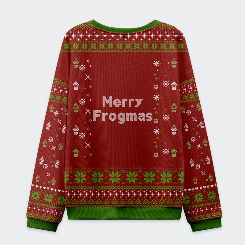 Off to Commit Frogmas Mayhem Christmas Ugly Sweatshirt