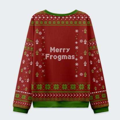 Off to Commit Frogmas Mayhem Christmas Ugly Sweatshirt