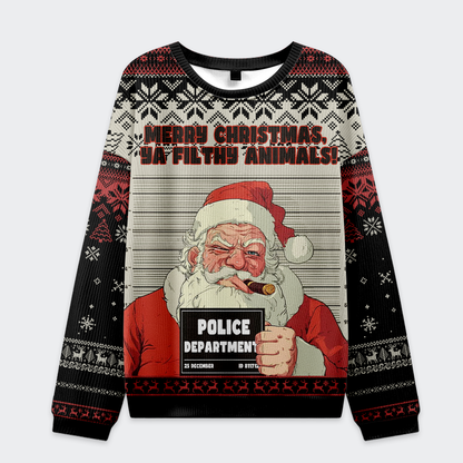 Santa’s Mugshot Christmas Ugly Sweatshirt
