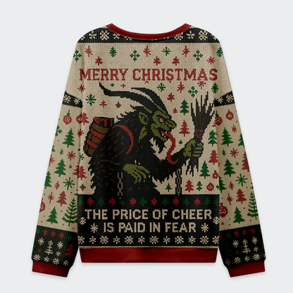 Krampus：The Price Of Cheer Is Paid In Fear Christmas Ugly Sweatshirt