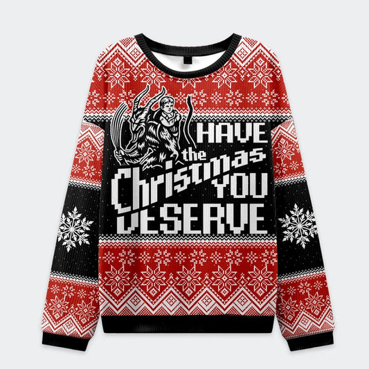 Krampus Takes Children Christmas Ugly Sweatshirt