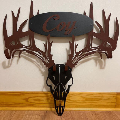 Custom made personalized metal bow holder