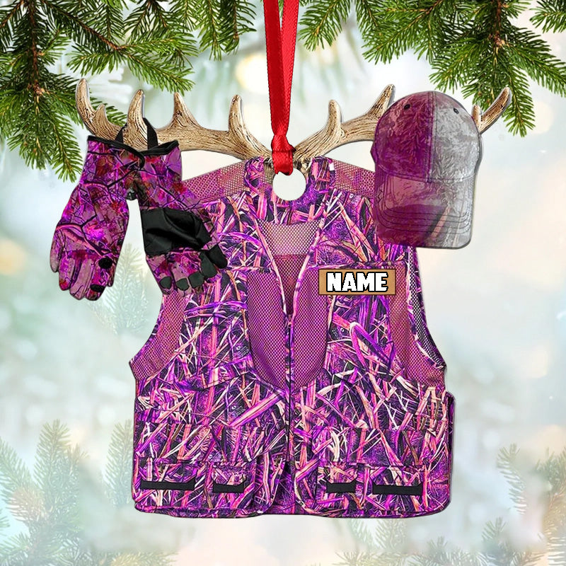 Personalized Gifts For Hunting Lovers Christmas Ornament Hunting Camouflage Clothing 2 (5 Colors)