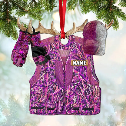 Personalized Gifts For Hunting Lovers Christmas Ornament Hunting Camouflage Clothing 2 (5 Colors)