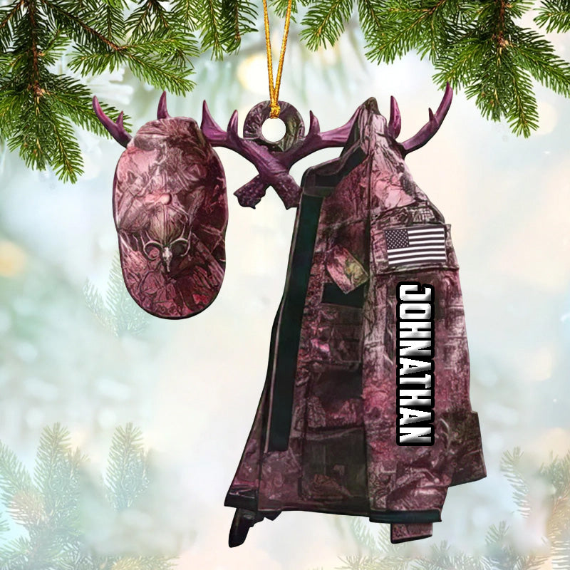 Personalized Gifts For Hunting Lovers Christmas Ornament Hunting Camouflage Clothing (5 Colors)