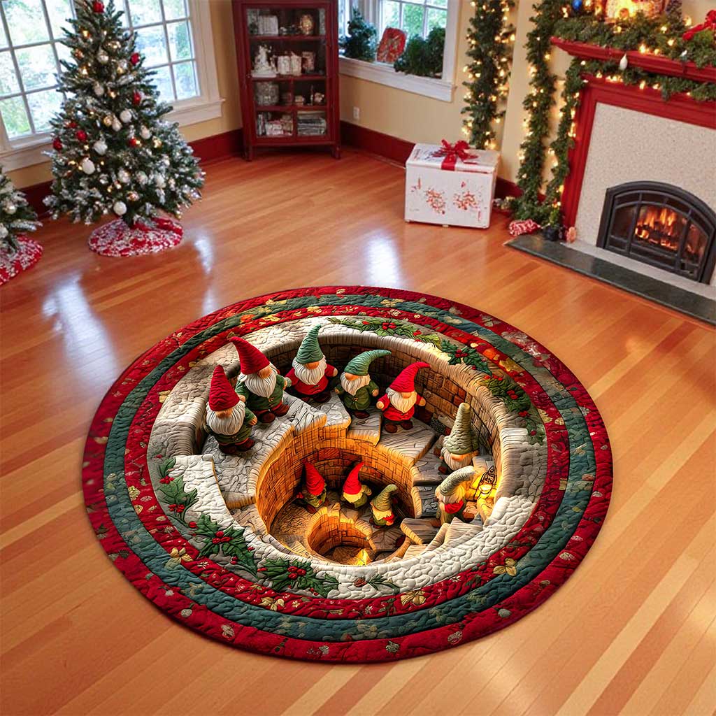 Christmas Gnome 3D Printed Rug