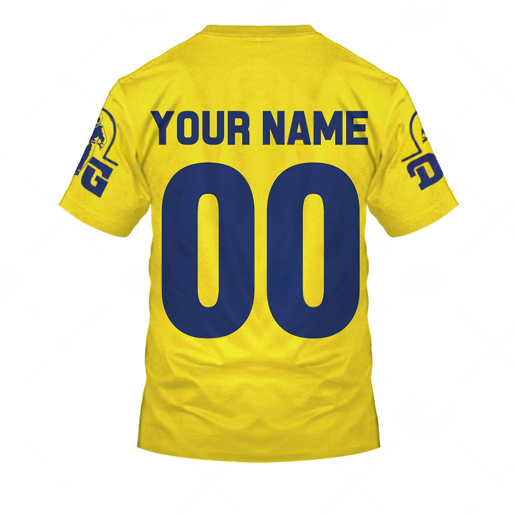 Personalize BMX DG Racing Team Classic Vintage Retro Yellow Jersey