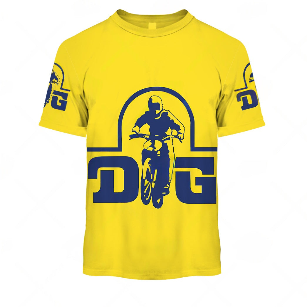 Personalize BMX DG Racing Team Classic Vintage Retro Yellow Jersey