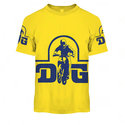 Personalize BMX DG Racing Team Classic Vintage Retro Yellow Jersey