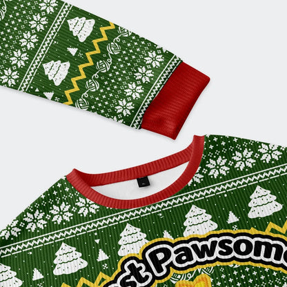 Funny Cat Mom And Dad Christmas Ugly Sweatshirt