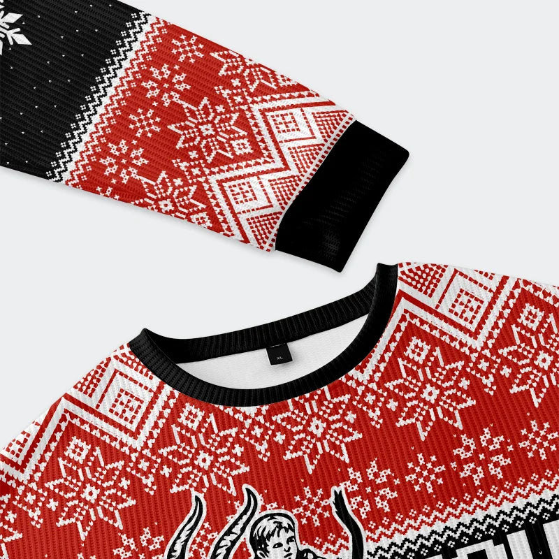 Krampus Takes Children Christmas Ugly Sweatshirt