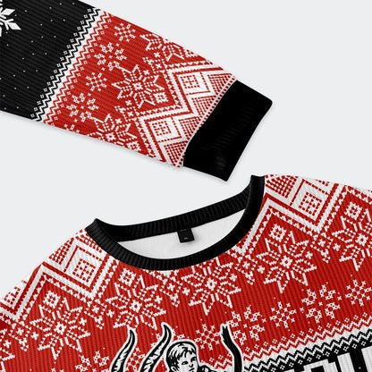 Krampus Takes Children Christmas Ugly Sweatshirt