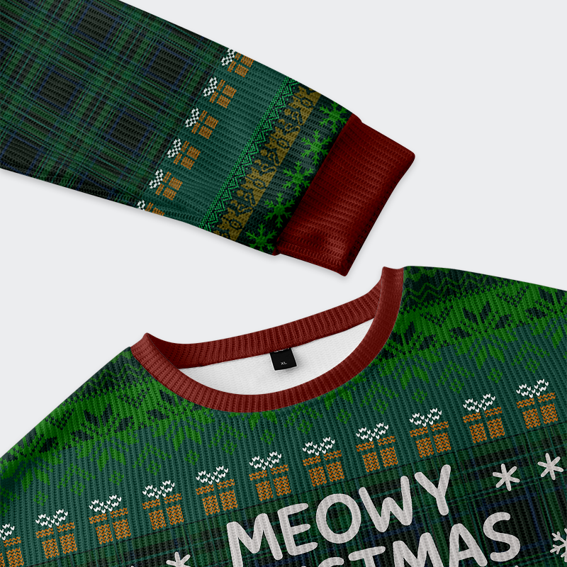 Meowy & Grumpy Festive Christmas Ugly Sweatshirt