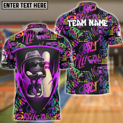 Bowling Street Style Funny Ball Customized Name, Team Name 3D Shirt (4 Colors)