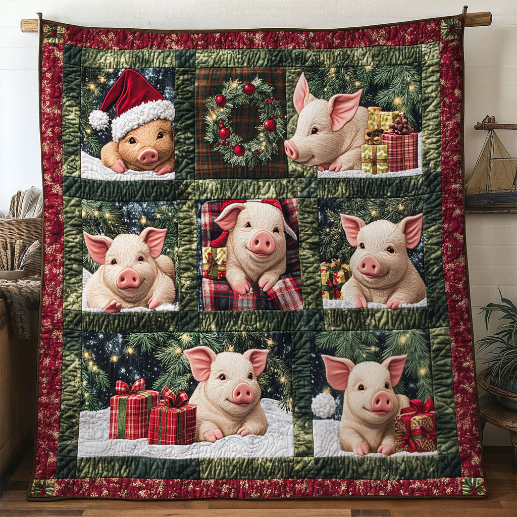 Festive Pig Quilt