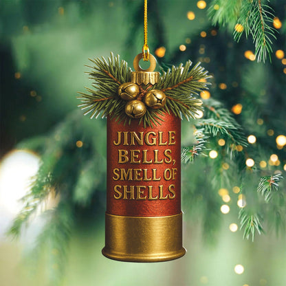 Funny Shotgun Shell Christmas Ornament Rustic Hunting Tree Decoration Gift for Hunters