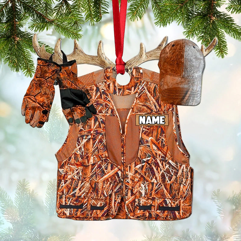 Personalized Gifts For Hunting Lovers Christmas Ornament Hunting Camouflage Clothing 2 (5 Colors)