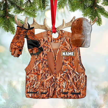 Personalized Gifts For Hunting Lovers Christmas Ornament Hunting Camouflage Clothing 2 (5 Colors)