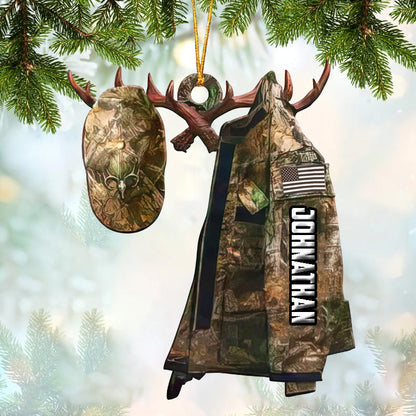 Personalized Gifts For Hunting Lovers Christmas Ornament Hunting Camouflage Clothing (5 Colors)