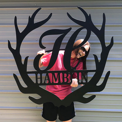 🦌Antler Monogram Letter Sign🎁