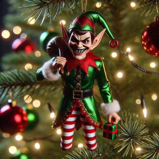 Trickster Christmas Elf – standout tree ornament
