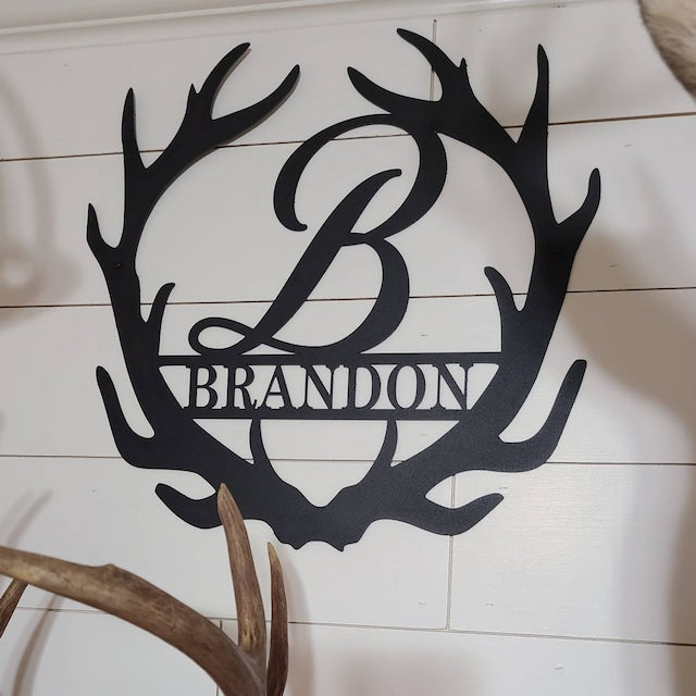 🦌Antler Monogram Letter Sign🎁