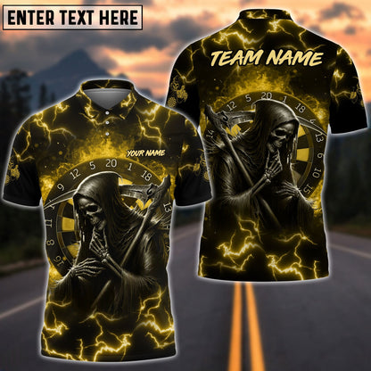 Darts Skull Fire Personalized Name, Team Name Shirt