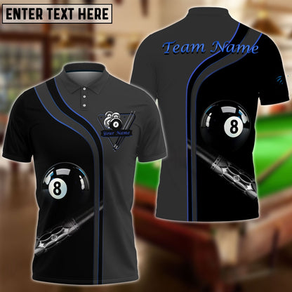 Billiards Ball 8 Deep Fantasy Personalized Name, Team Name Unisex Shirt