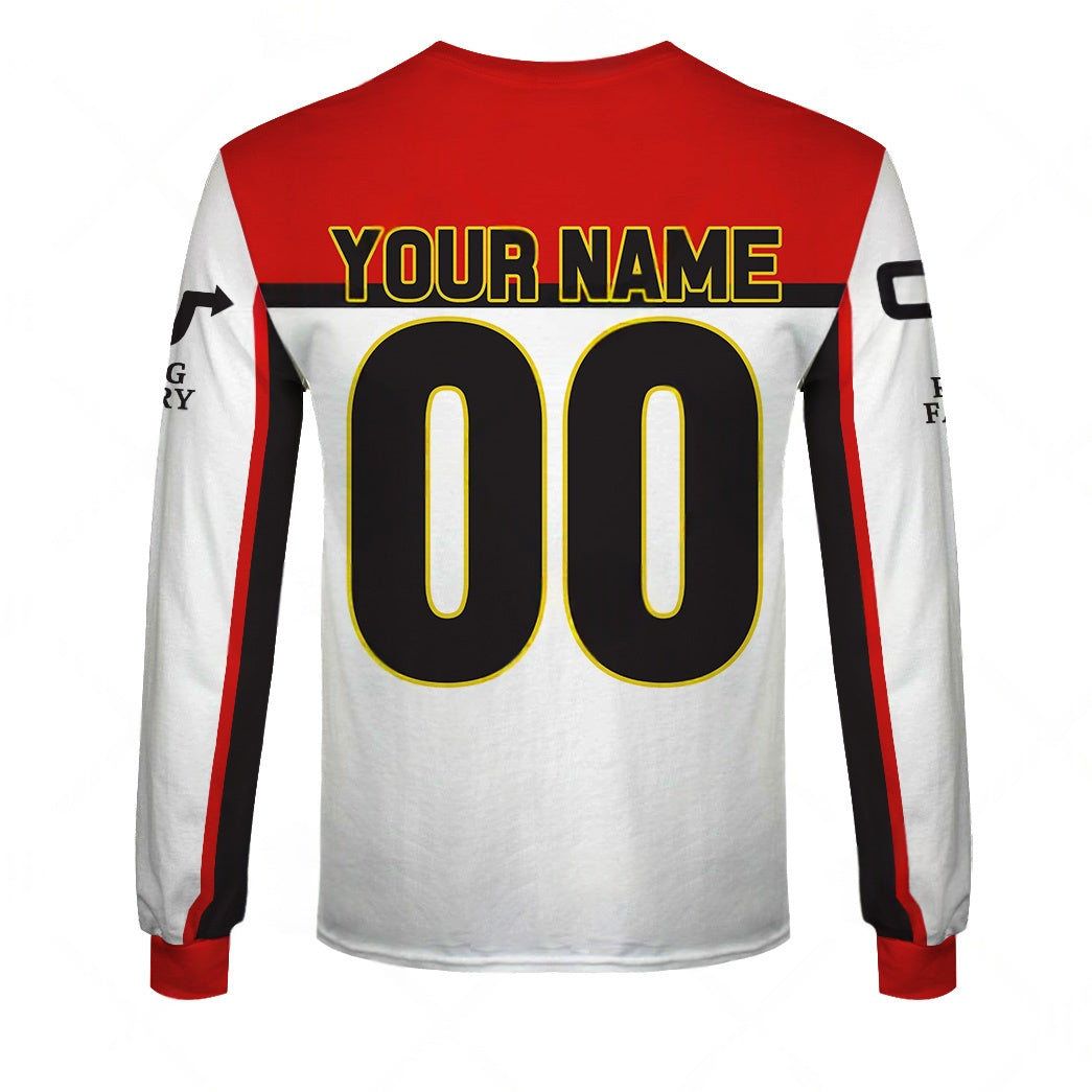 Personalize BMX CW Racing Factory Vintage Retro White Jersey
