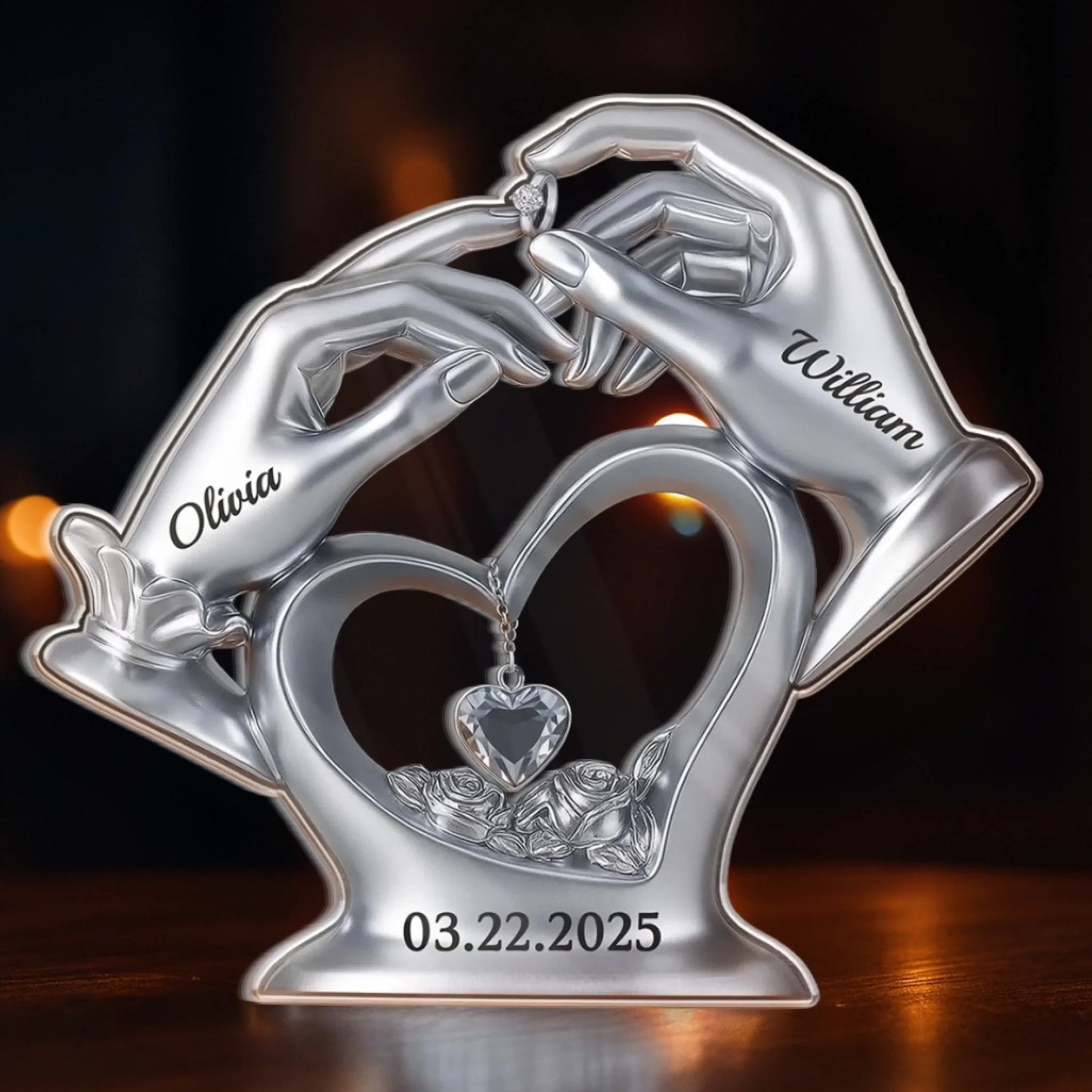 Custom Acrylic Plaque - Personalized Anniversary Wedding Gifts For Husband And Wife, Him And Her - Love’s Perfect Match