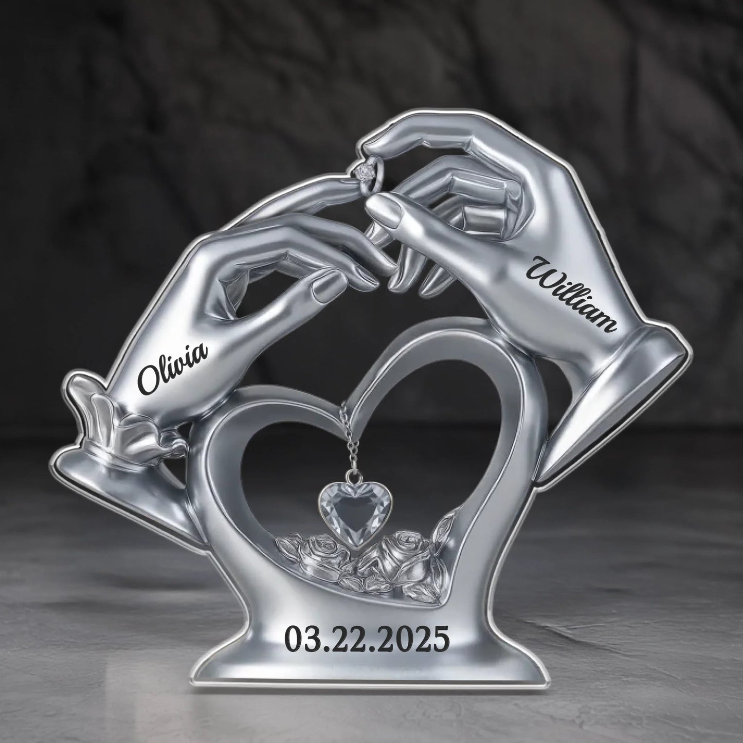 Custom Acrylic Plaque - Personalized Anniversary Wedding Gifts For Husband And Wife, Him And Her - Love’s Perfect Match