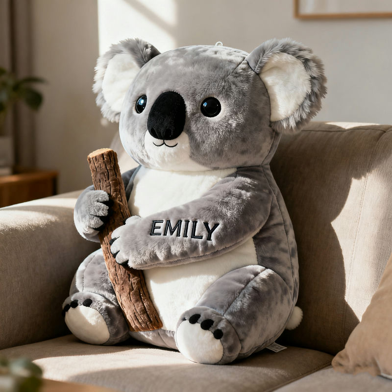 Personalized koala-themed pillow
