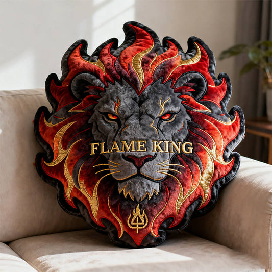Personalized flame lion theme pillow