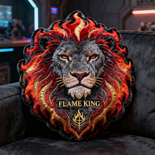 Personalized flame lion theme pillow